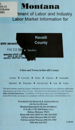Labor market information for Ravalli County 2001_cover
