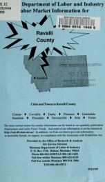 Labor market information for Ravalli County 1999_cover