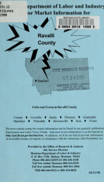 Labor market information for Ravalli County 1998_cover