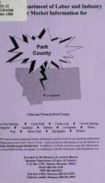 Labor market information for Park County 1996_cover