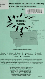Labor market information for Missoula County 1998_cover