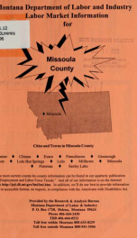 Labor market information for Missoula County 1996_cover