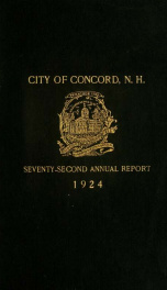 Annual report of the receipts and expenditures of the city of Concord 1924_cover