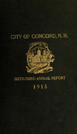 Annual report of the receipts and expenditures of the city of Concord 1915_cover