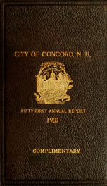 Annual report of the receipts and expenditures of the city of Concord 1903_cover