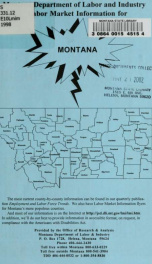 Labor market information for Montana 1998_cover