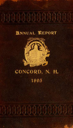 Annual report of the receipts and expenditures of the city of Concord 1895_cover