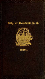 Annual report of the receipts and expenditures of the city of Concord 1894_cover