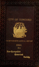 Annual report of the receipts and expenditures of the city of Concord 1890_cover