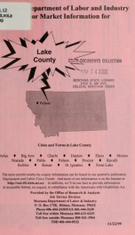 Labor market information for Lake County 1999_cover