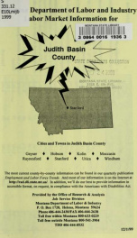 Labor market information for Judith Basin County 1999_cover