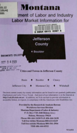 Labor market information for Jefferson County 2001_cover