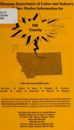 Labor market information for Hill County 1996_cover
