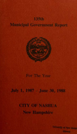 Report of the receipts and expenditures of the City of Nashua 1987-1988_cover