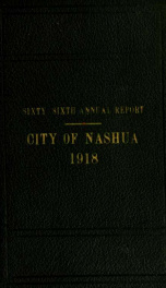 Report of the receipts and expenditures of the City of Nashua 1918_cover