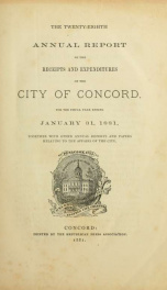 Annual report of the receipts and expenditures of the city of Concord 1881_cover