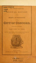 Annual report of the receipts and expenditures of the city of Concord 1880_cover