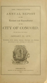 Annual report of the receipts and expenditures of the city of Concord 1878_cover