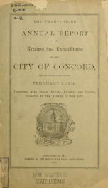 Annual report of the receipts and expenditures of the city of Concord 1876_cover