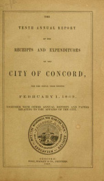 Annual report of the receipts and expenditures of the city of Concord 1863_cover