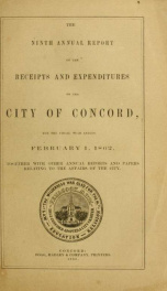 Annual report of the receipts and expenditures of the city of Concord 1862_cover