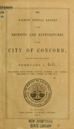 Annual report of the receipts and expenditures of the city of Concord 1861_cover