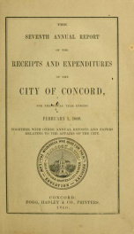 Annual report of the receipts and expenditures of the city of Concord 1860_cover