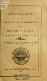 Annual report of the receipts and expenditures of the city of Concord 1855_cover