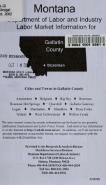 Labor market information for Gallatin County 2002_cover