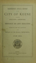 Report of the superintending school committee of Keene, N.H. . 1891_cover
