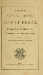 Report of the superintending school committee of Keene, N.H. . 1875_cover