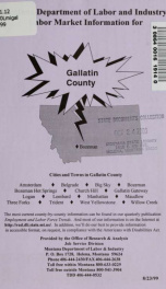 Labor market information for Gallatin County 1999_cover