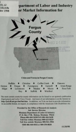 Labor market information for Fergus County 1998_cover