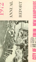 Annual city report, Berlin, New Hampshire 1972_cover