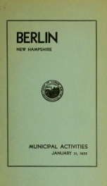 Annual city report, Berlin, New Hampshire 1955_cover