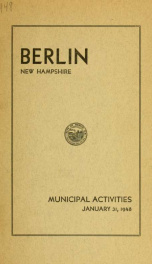 Annual city report, Berlin, New Hampshire 1948_cover