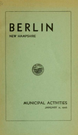 Annual city report, Berlin, New Hampshire 1946_cover