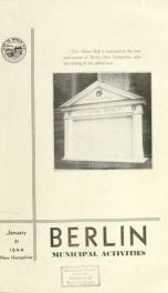 Annual city report, Berlin, New Hampshire 1944_cover