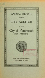 Receipts and expenditures of the Town of Portsmouth 1925_cover