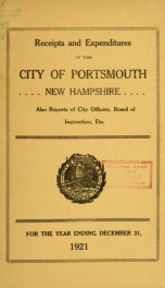 Receipts and expenditures of the Town of Portsmouth 1921_cover