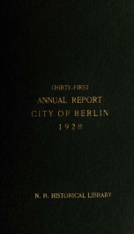 Annual city report, Berlin, New Hampshire 1928_cover