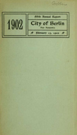 Annual city report, Berlin, New Hampshire 1902_cover