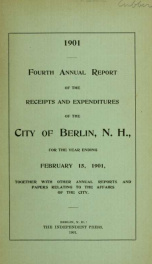 Annual city report, Berlin, New Hampshire 1901_cover