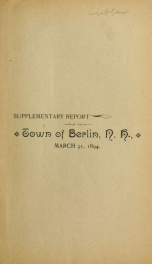 Annual city report, Berlin, New Hampshire 1894 suppl._cover