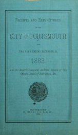 Receipts and expenditures of the Town of Portsmouth 1883_cover