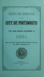 Receipts and expenditures of the Town of Portsmouth 1881_cover