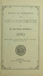 Receipts and expenditures of the Town of Portsmouth 1880_cover