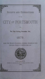 Receipts and expenditures of the Town of Portsmouth 1879_cover