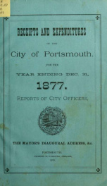 Receipts and expenditures of the Town of Portsmouth 1877_cover
