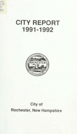 Annual report of the receipts and expenditures of the Town of Rochester 1991-1992_cover